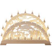 Taulin candle arch Christi nativity with pine