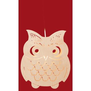 Taulin window picture owl heavy - electric illuminated