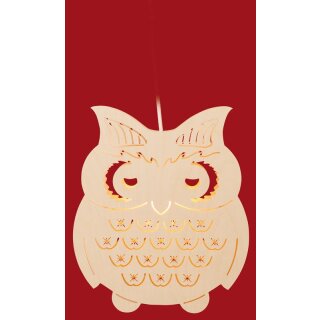 Taulin window picture owl crystals - electric illuminated