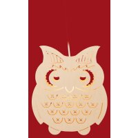 Taulin window picture owl crystals - electric illuminated 