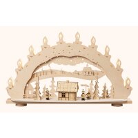Saico candle arch ski lodge smoking house 3D