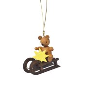 KWO tree decoration teddy on sled