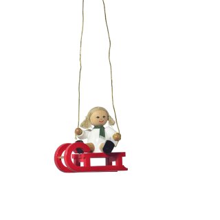 KWO tree decoration doll on sled