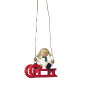 KWO tree decoration doll on sled