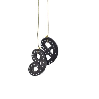 KWO tree decoration pretzel dark brown