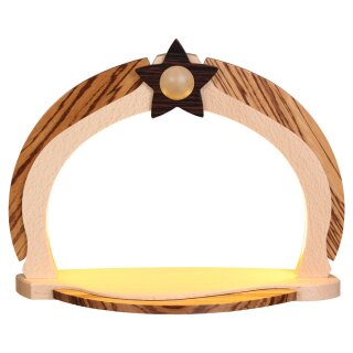 Zeidler LED-Design Lichterbogen Natur/Zebrano - unbestückt