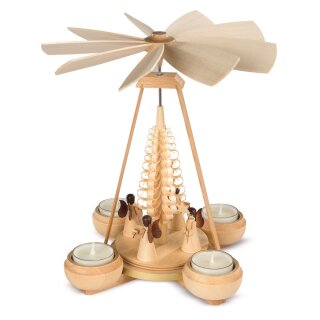 Müller tealight pyramid small with angels 1 floor
