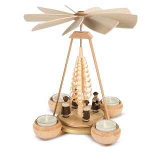 Müller tealight pyramid small with carolers 1 floor
