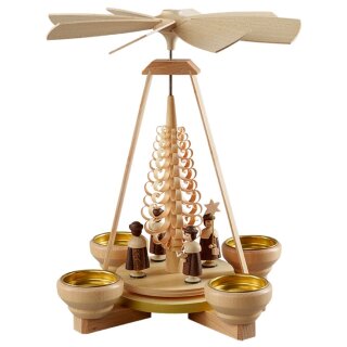 Müller tealight pyramid small with carolers 1 floor