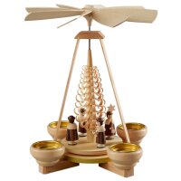 Müller tealight pyramid small with carolers 1 floor