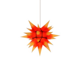 Herrnhut christmas star yellow I4 with red core with lighting