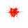 Herrnhut christmas star I6 white with red core - with lighting