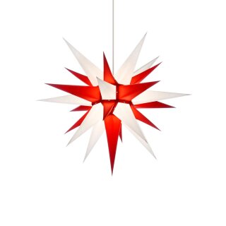 Herrnhuter Weihnachtsstern I6 weiß / rot mit Beleuchtung