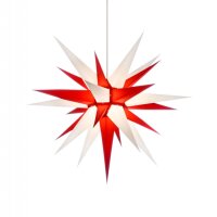 Herrnhut christmas star white/red with lighting