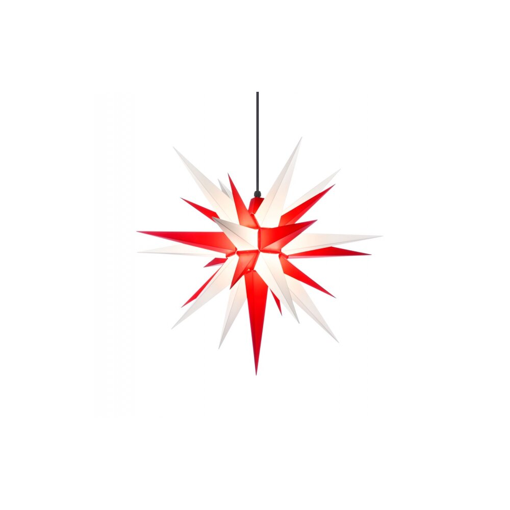 Herrnhuter Weihnachtsstern A7 rot / wei aus Kunststoff - Holzkunst aus dem  Erzgebirge - 100% Original