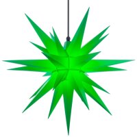 Herrnhut christmas star A7 green with lighting