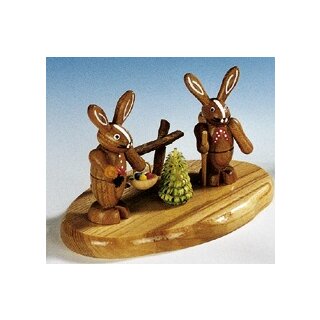 Knuth Neuber rabbit couple on base small nature