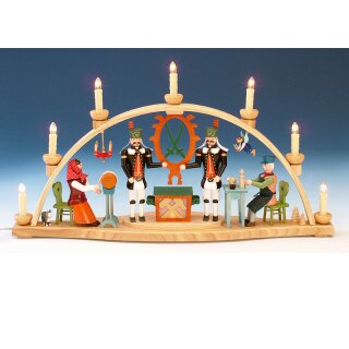 Knuth Neuber candle arch motif Erzgebirge colored