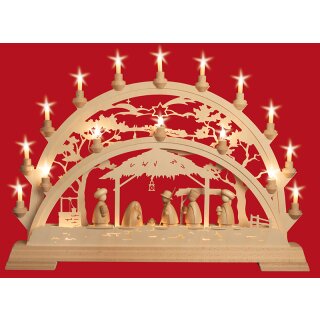 Taulin candle arch Pinie Holy Family with kings