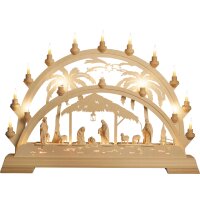 Taulin candle arch palm Nativity with shepherd