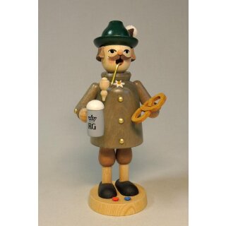 Richard Glässer Smoker Bavarian with beer jug and pretzel