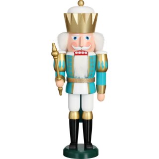 Seiffener Volkskunst eG nutcracker king turquoise/white