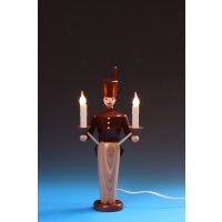 Emil Schalling miner candle holder, electric illuminated