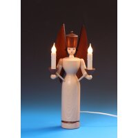 Emil Schalling angel candle holder electric illuminated