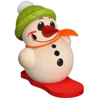 Chubby Smoker cool man small with snowboard and bobble ha