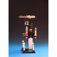 Emil Schalling miner candle holder with bell ringing pyramid