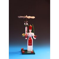 Emil Schalling angel candle holder with bell ringing pyramid