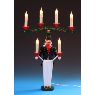 Emil Schalling miner candle holder with arch, electric illuminated