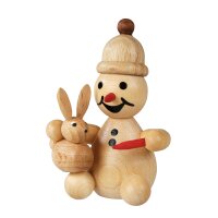 Wagner Schneemann Junior Hase auf Schoß