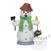 Kuhnert Räuchermann Schneemann Holzsammler