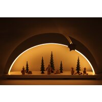 Rauta LED Bogen modernes Design weiß mit Weihnachtsmannbestückung