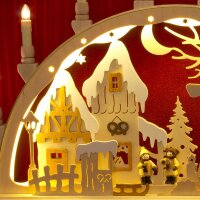 Seidel Schwibbogen Weihnachtsmarkt LED beleuchtet