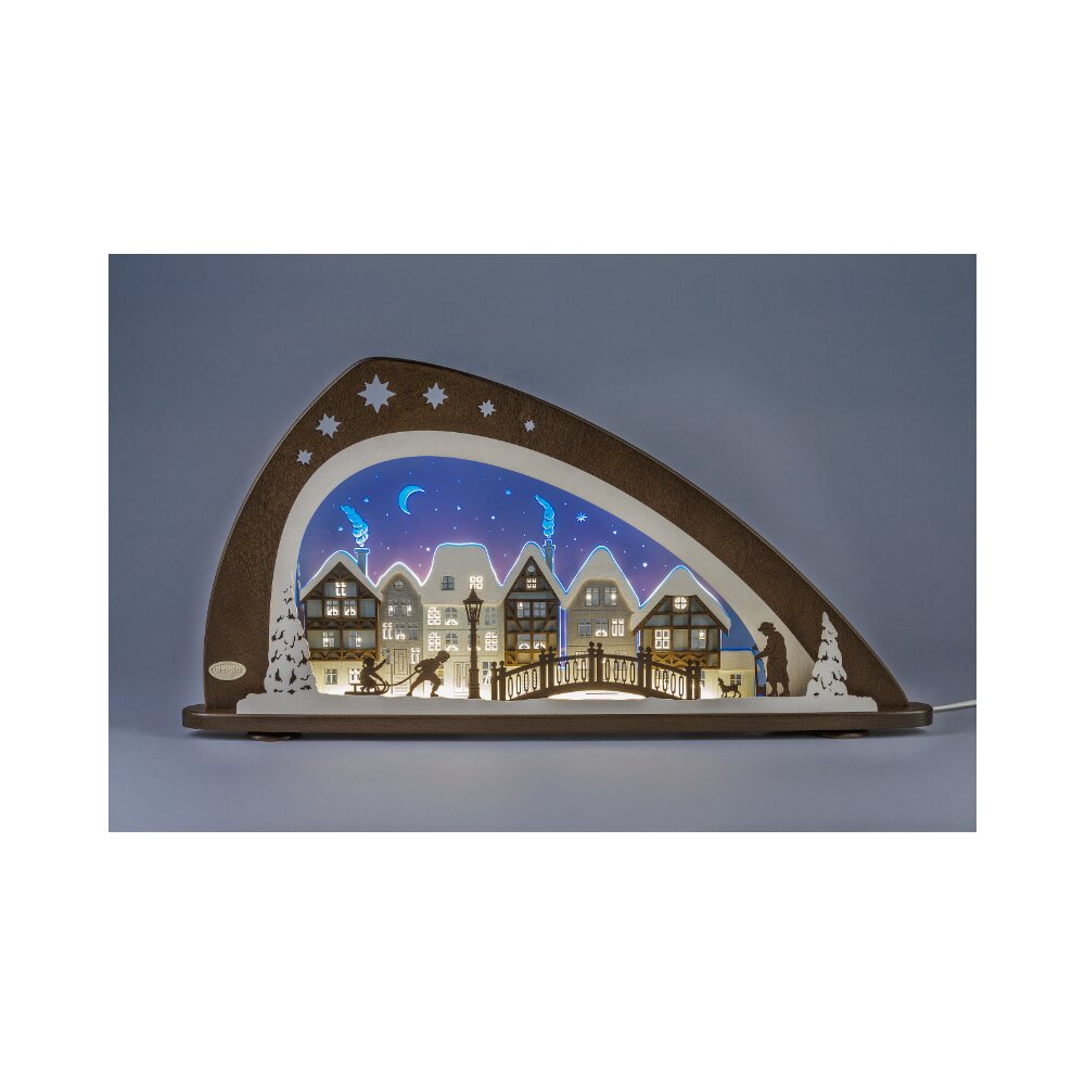 Weigla Schwibbogen "Matterhorn" - LED-Lichterbogen Aus Holz & Acryl, 47x21 Cm, Made In Germany