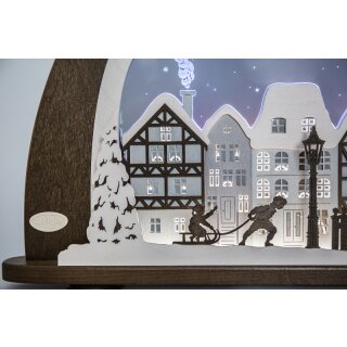 Weigla Schwibbogen "Matterhorn" - LED-Lichterbogen Aus Holz & Acryl, 47x21 Cm, Made In Germany