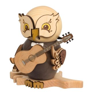 Kuhnert Räucherfigur Eule mit Gitarre