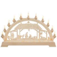 Taulin candle arch Christi nativity with figures pickled