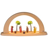 Müller moderner Schwibbogen Christi Geburt farbig...