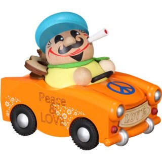 Kugelräucherfigur Flower Power Trabi
