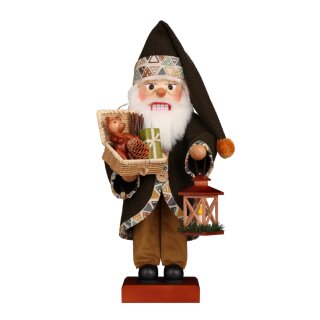 Christian Ulbricht Nussknacker Weihnachtsmann grün mit Korb