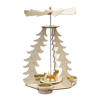 Saico table pyramid with winter kids for 3 tealights