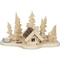 Saico Rauchhaus und Schnitzerei für 1 Teelicht
