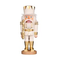 Kopie von Christian Ulbricht Nussknacker Soldat rot/gold