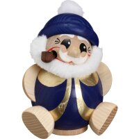 Kugelräucherfigur Nikolaus blau gold