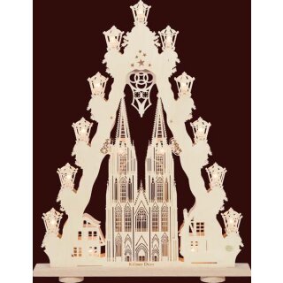 Saico 3-D Lichterspitze Kölner Dom - LED - Holzkunst aus dem Erzgebirge -  100% Original