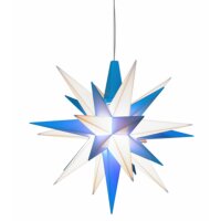 Herrnhuter Weihnachtsstern blau/weiß aus Kunststoff...