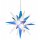 Herrnhuter Weihnachtsstern blau/weiß aus Kunststoff Ø13cm